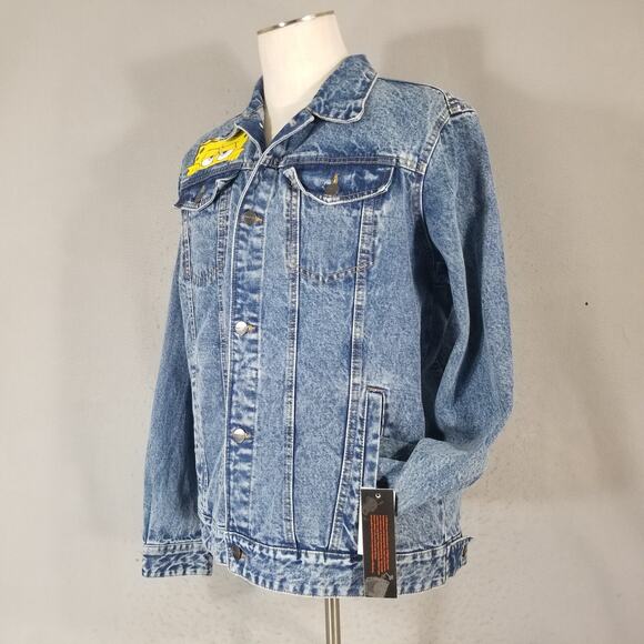 Members Only Nickelodeon SpongeBob denim jacket men's XL extra large Blue NEW - Picture 5 of 10
